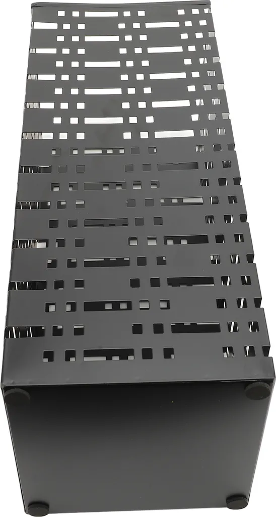Porte-parapluies en métal noir design avec bac de récupération d'eau