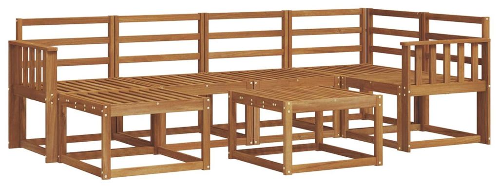 vidaXL Outdoor-Sofagarnitur 7 pcs Natur Massivholz Akazie
