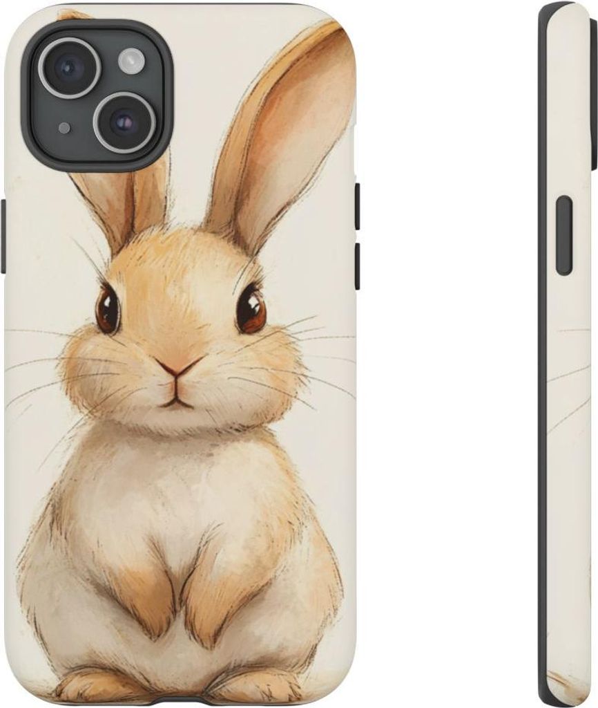 Niedliches beiges Kaninchen – Hülle Kompatibel mit iPhone 15 Plus