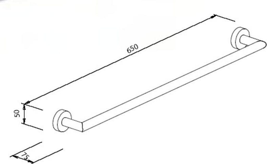 Dietsche Badetuchstange chrom 80cm x 10, 777510