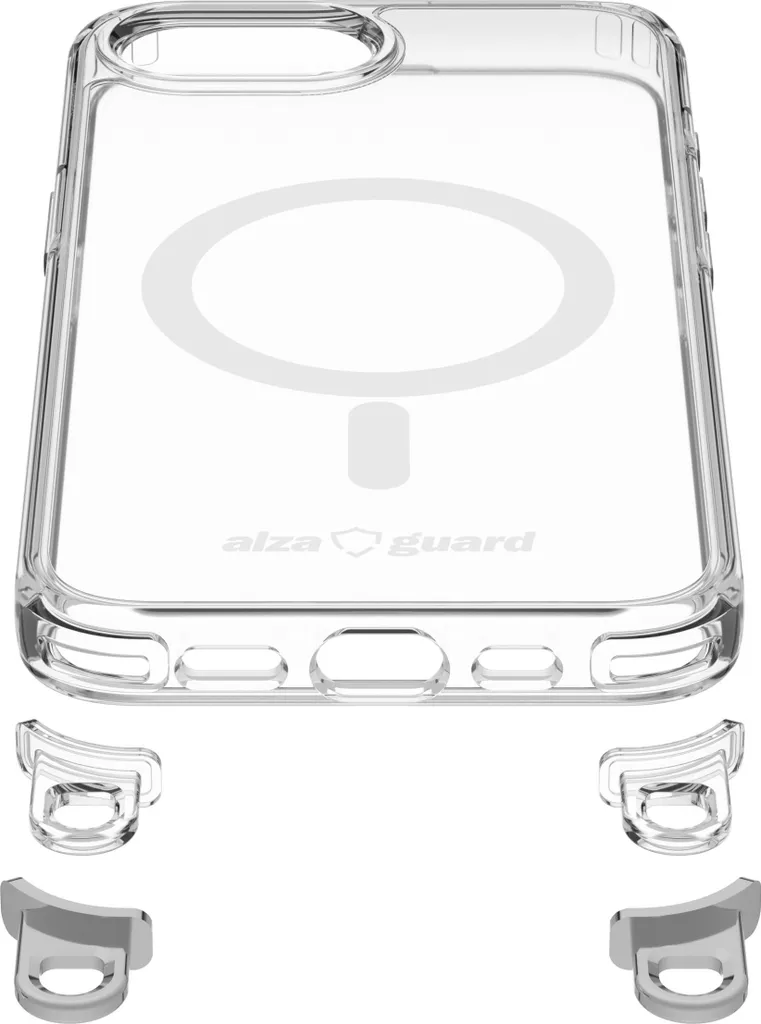 Coque cordon amovible iPhone 16e noire avec fixation MagSafe - 3