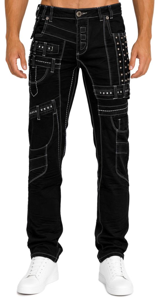 Kosmo Lupo Herren Regular Fit Jeans Stonewashed KM8004-1 Produktbild 