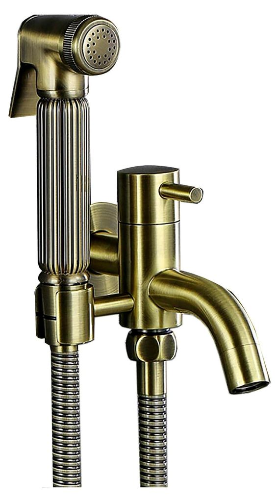 Hand-Bidet-Sprühgerät for Toilette, Bronze-Badezimmer-Stoffwindel-Sprühset, Messing, Wandmontage, Einzel-Kaltwasser-Toiletten-Bidet-Sprühset fo...