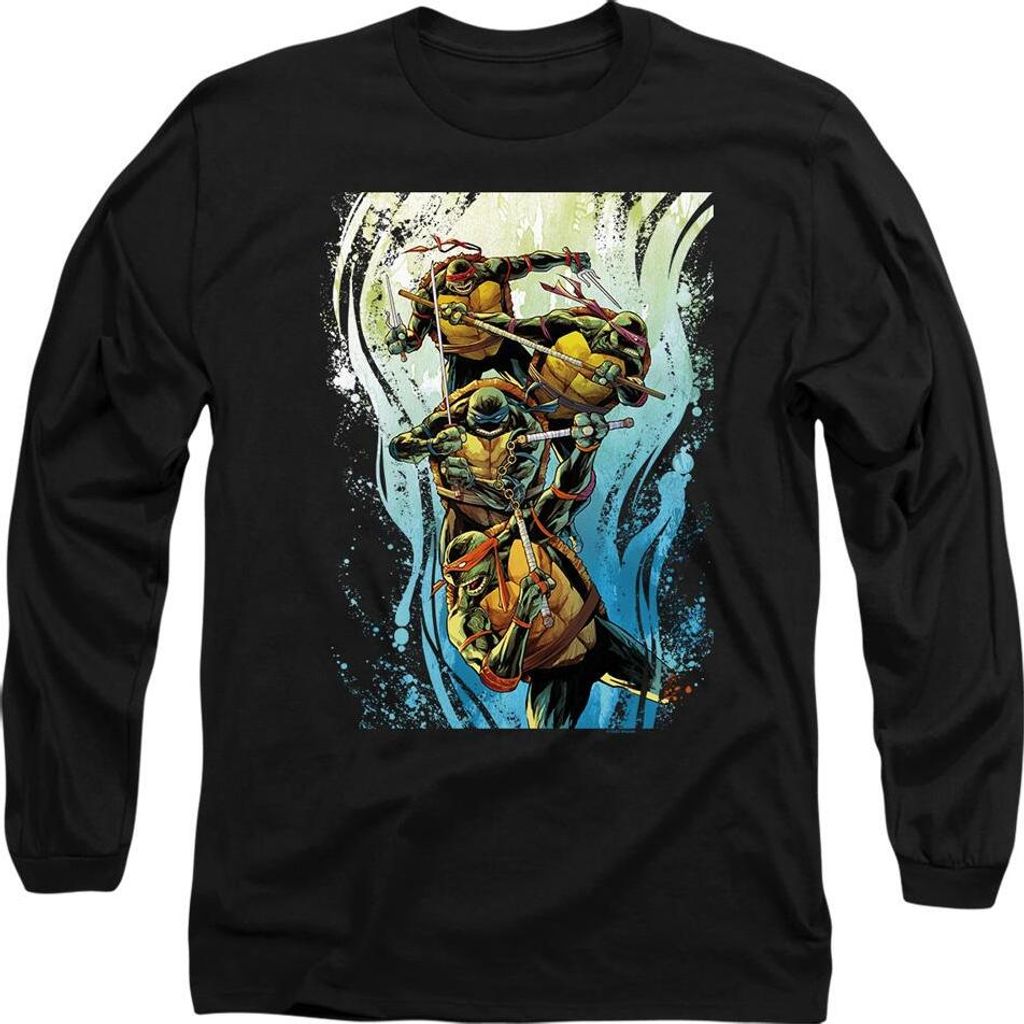 Teenage Mutant Ninja Turtles - "Cool Rainbow Warriors" T-Shirt für Herren/Damen Uni TV10645 (XL) (Schwarz)