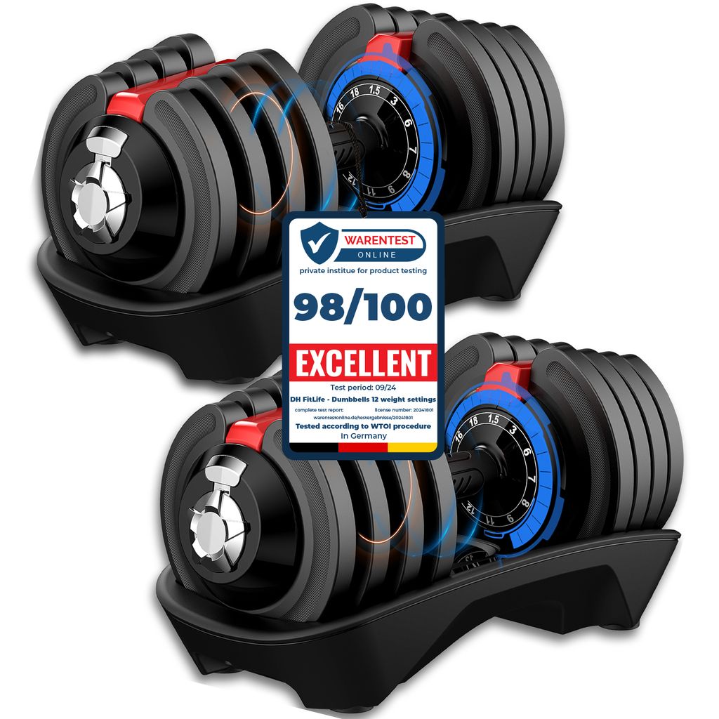 DH FitLife 2 x 18 kg (zestaw 2 szt.) regulowane hantle od Zdjęcie produktu 