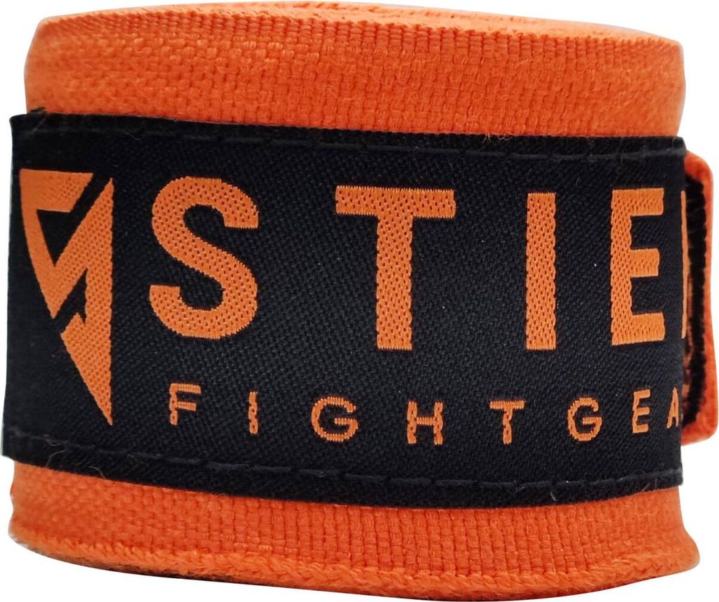 Stiel Boxbandagen – breiter Verschluss – 250 cm und 450 cm – Orange – 450 cm