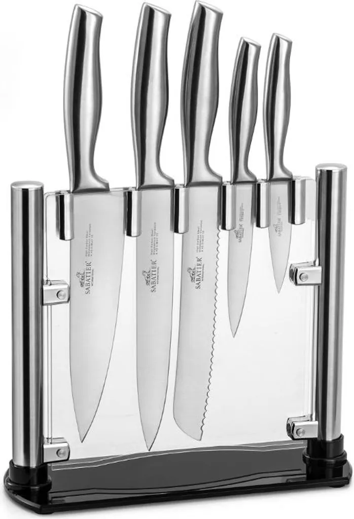Blocco 5 Coltelli Lion Sabatier 669582 - Acciaio Inox Professionale