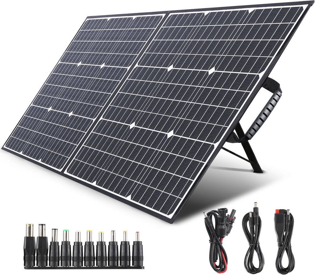 Caricabatterie Solare Pieghevole Da 40W Con 2 Porte USB - Pannello Monocristallino Per Campeggio E Outdoor