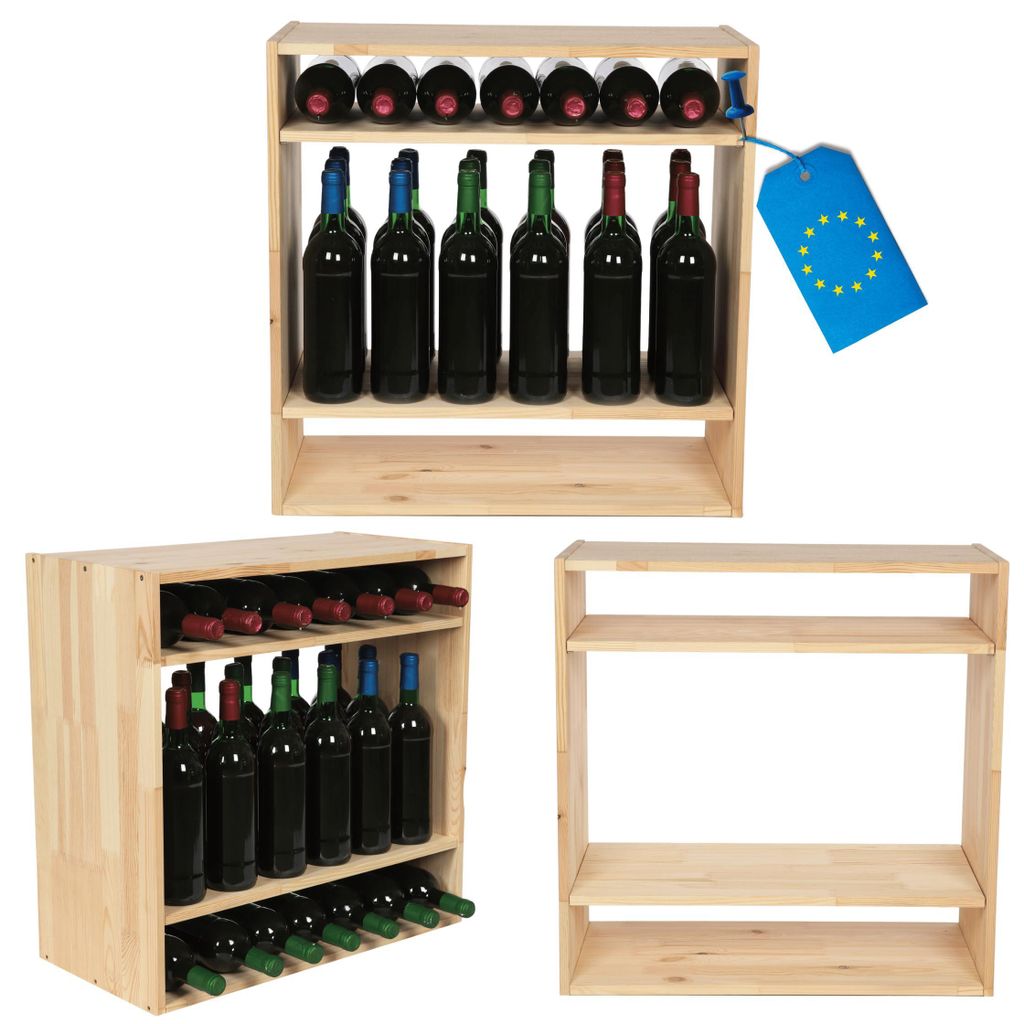 MODO24 Weinregal 32 Flaschen, Flaschenregal, Weinschrank, Produktbild 
