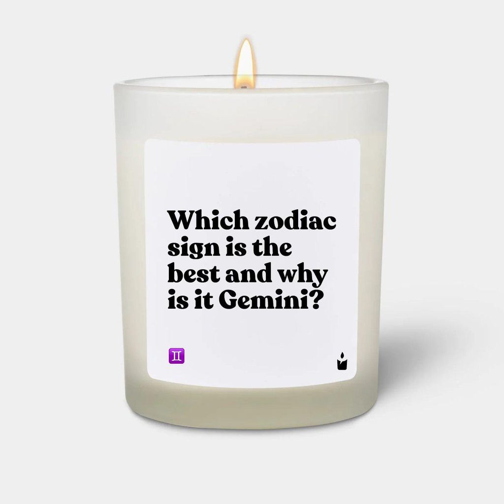 ChattyCandles Duftkerze Weiss Flowery Which zodiac sign is the best and why is it Gemini?