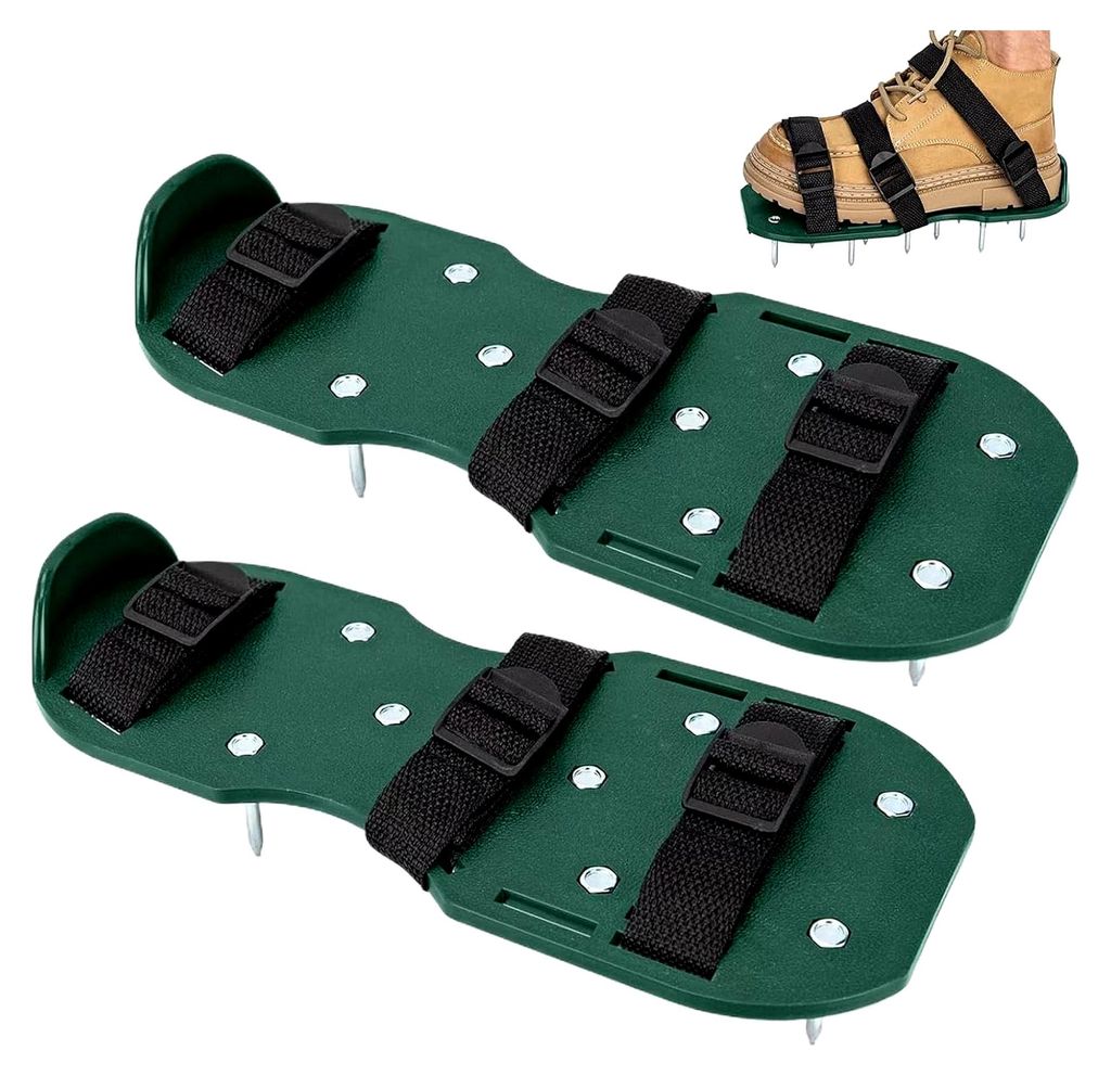 Spike Schuhe - Einstellbare 2 x Yard Belüfter für Garten und Hof mit robusten Spikes