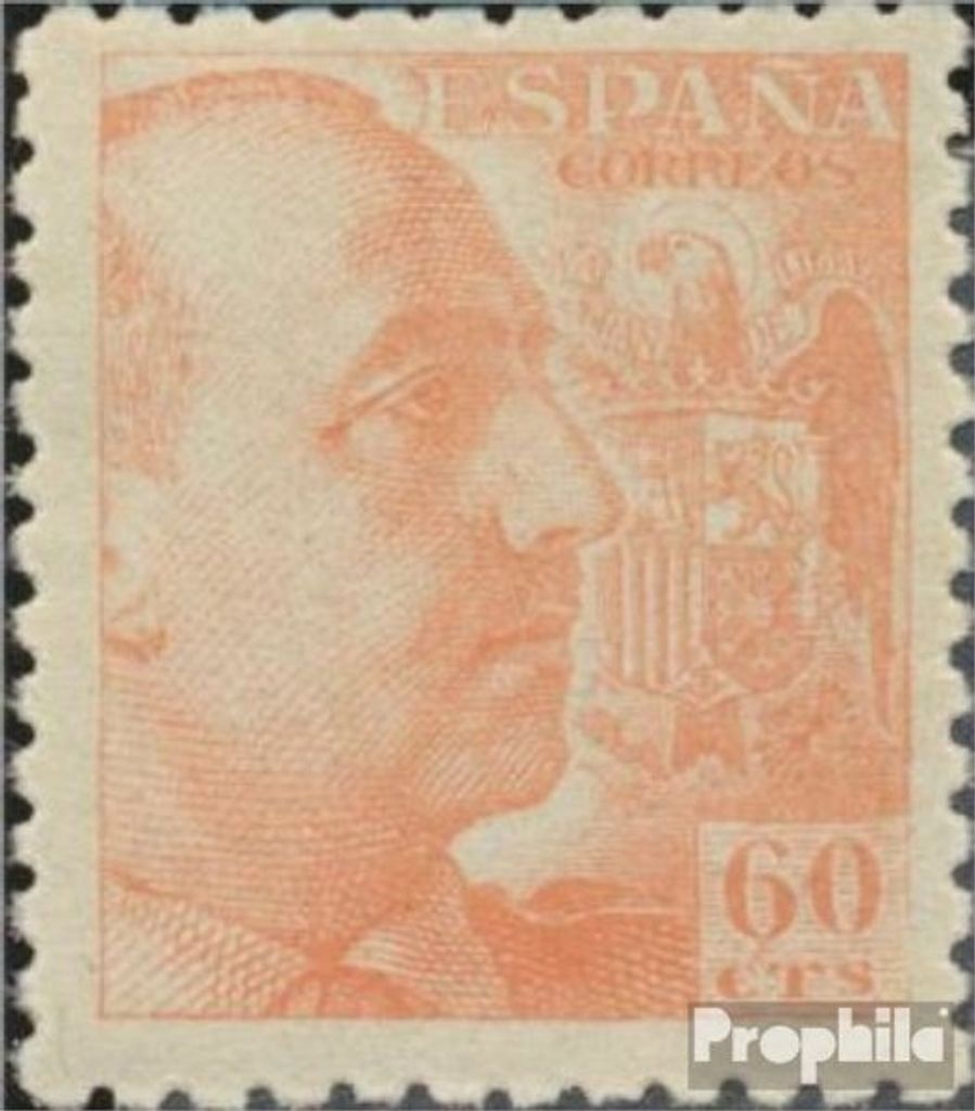Briefmarken Spanien 1939 Mi 850A postfrisch Franco
