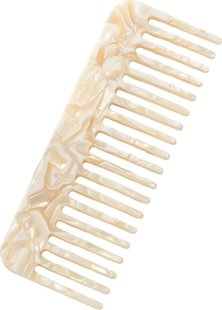 Haarkamm aus Zelluloseacetat, breite Zähne, antistatisch, Kopfhautmassage, Taschenkamm, Marmorierung, für Männer und Frauen, nass, trocken, kurz...