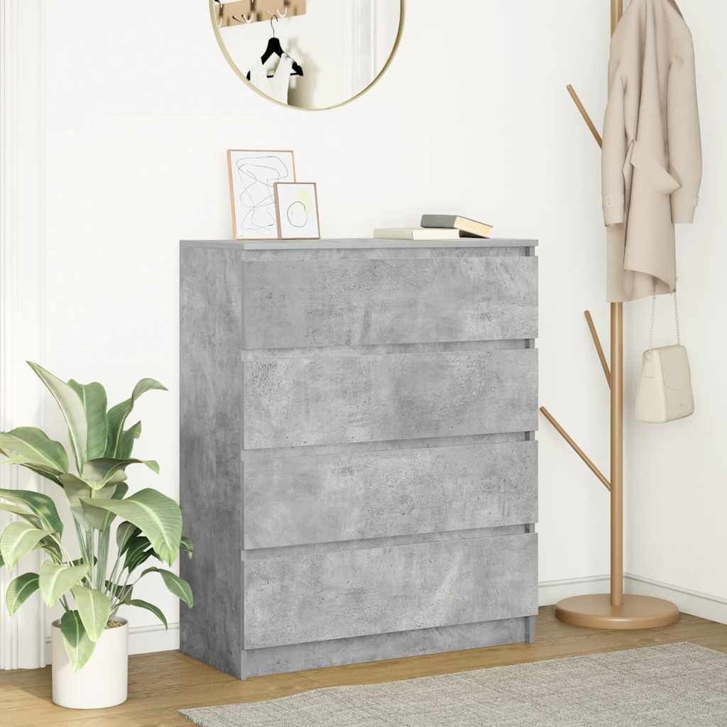Maison Exclusive - Sideboard Betongrau 80x35x99 cm Holzwerkstoff