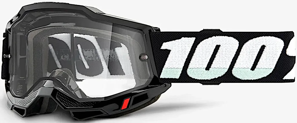 Masque 100% Accuri II OTG Essential - Lunettes Motocross Noir et Blanc