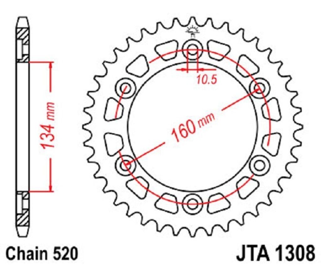 JTSPROCKETS hinten JTA1308.48 Kettenrad