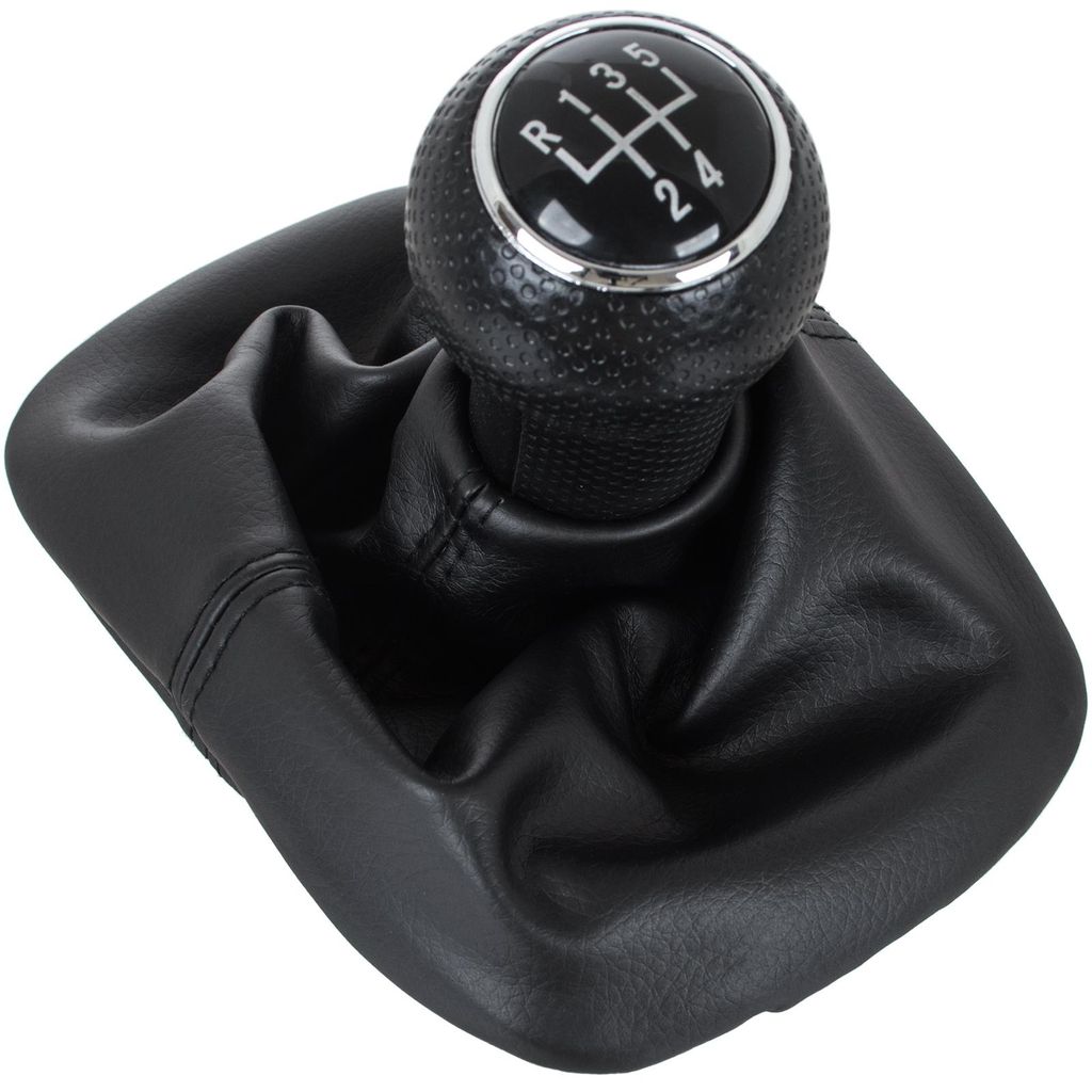 VW Lupo 98-05 SCHWARZER Schaltknauf + Schaltmanschette 12mm Bohrung