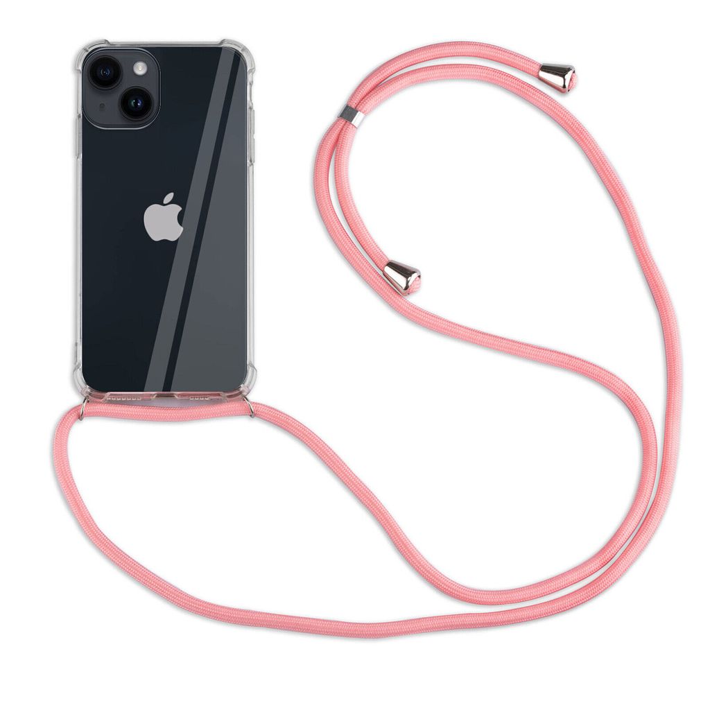 betterfon Handykette für Apple iPhone 14 Plus Handyhülle mit Band Hülle Kordel Rosa