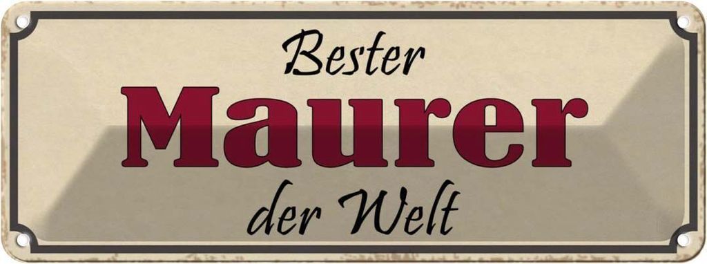 vianmo Blechschild 10x27 cm bester Maurer der Welt Arbeit Beruf