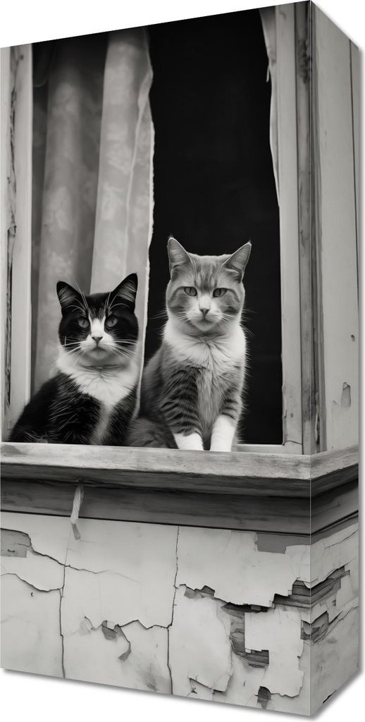 Bild 20x40cm Paar am Fenster