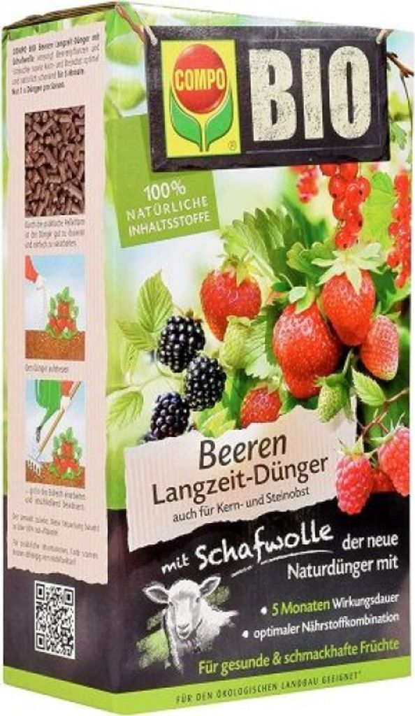 COMPO Beeren Langzeit-Dnger mit Schafwolle 2 kg Dnger