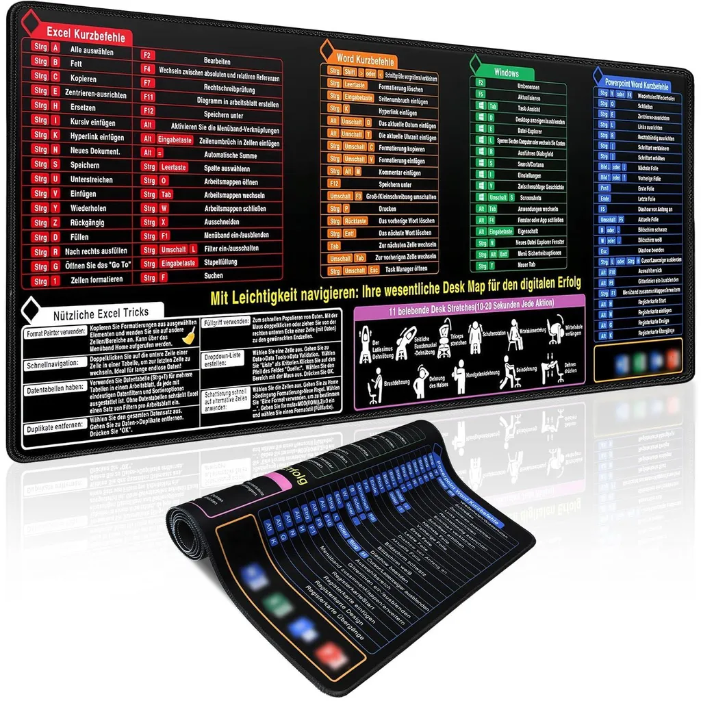 Sous-main Bureau XXL : Ne Cherchez Plus Vos Raccourcis Clavier Excel