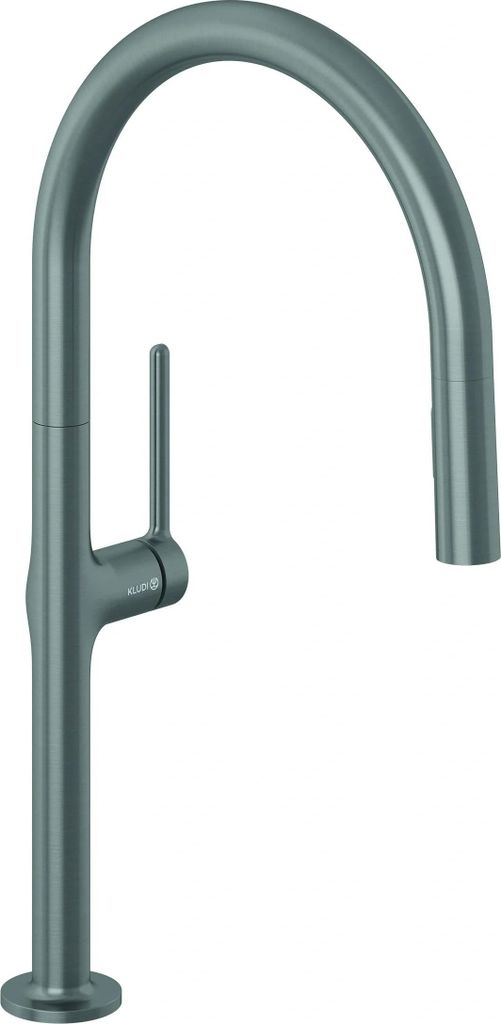 Kludi REEF, Spültisch-Einhandmischer, herausziehbare Geschirrbrause, Gunmetal, 1 Stk.