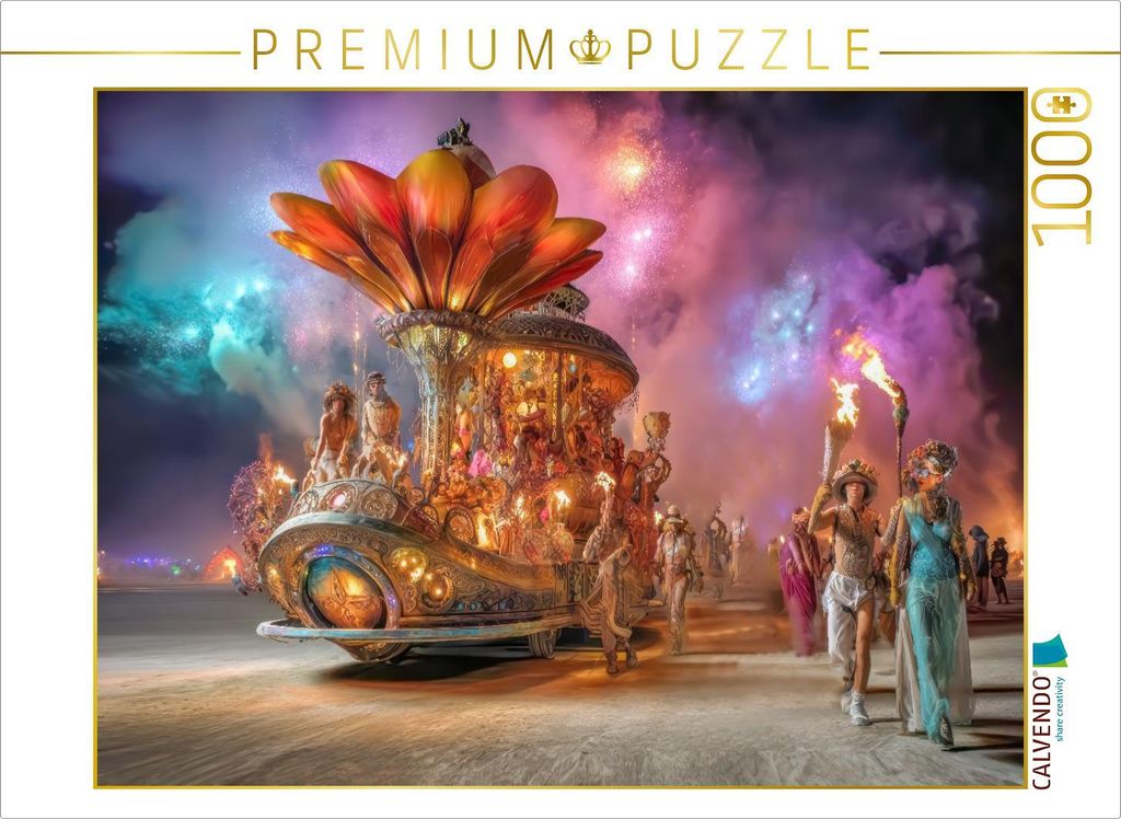CALVENDO Puzzle Festival in der Wüste | 1000 Teile Lege-Größe 64x48cm Foto-Puzzle für glückliche Stunden