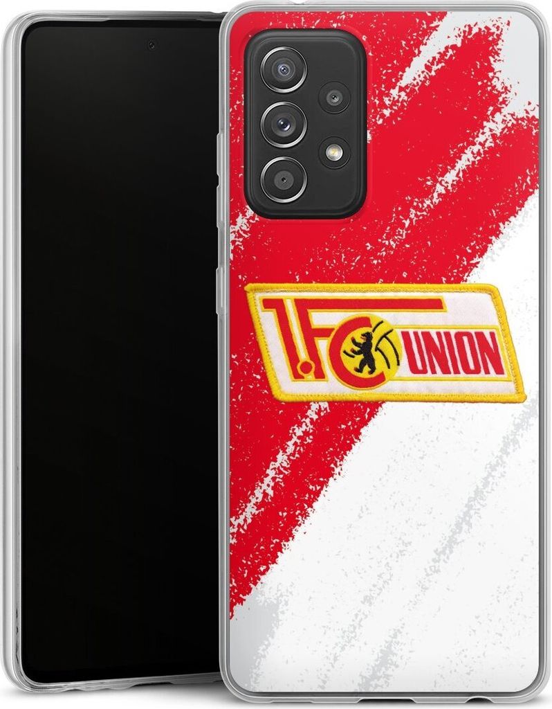 DeinDesign Slim Hülle für Samsung Galaxy A52 5G Silikon Case Ultra Dünn Handyhülle 1. FC Union Berlin Logo Offizielles Lizenzprodukt