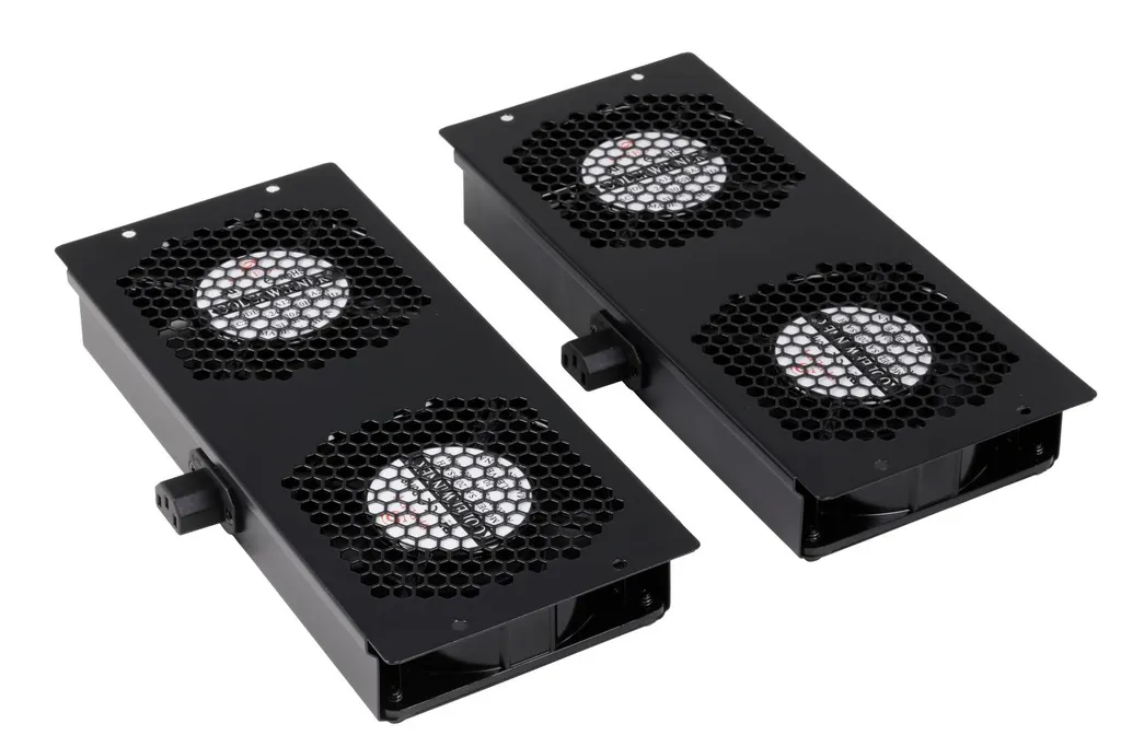 TOTEN Kit de Ventilation Modulaire 2 Ventilateurs pour Armoire Basse Noir