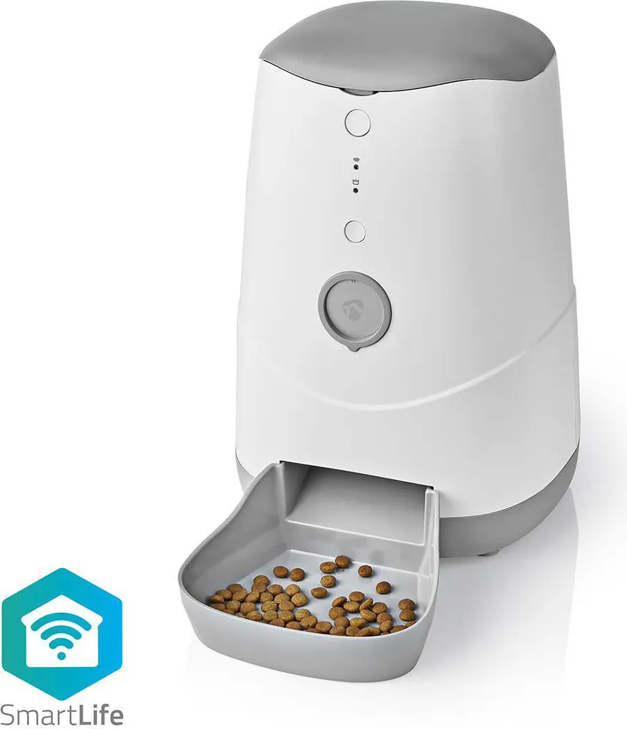 Nedis SmartLife Pet Feeder: Distributore Cibo Design WiFi 3.7 Litri