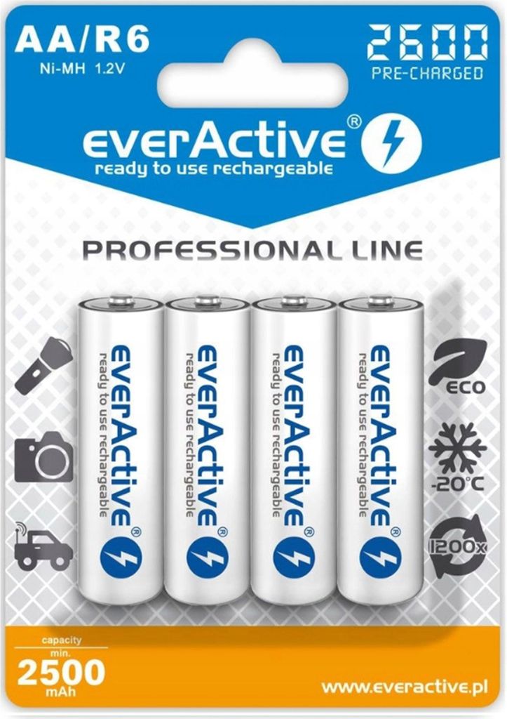 Akkus everActive Ni-MH R6 AA 2600 mAh Professional Line