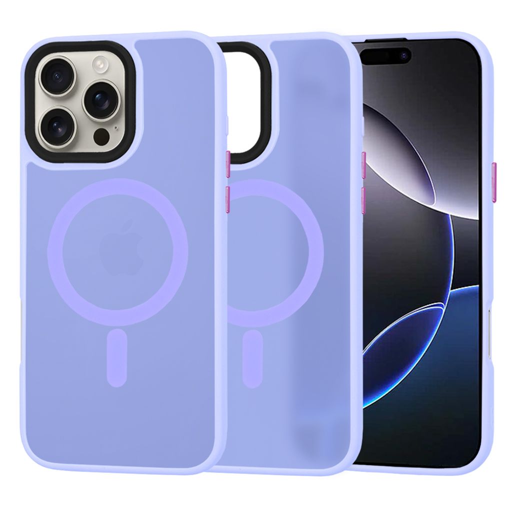 Techsuit HaloFrost Back Cover Hülle mit MagSafe für Apple iPhone 16 Pro Max - Hell lila