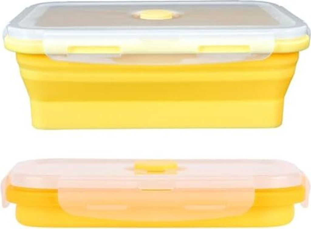 Nikou 500 ml faltbare Schüssel, Silikon -Lebensmittel -Lagerbehälter Deckel, tragbare Klappschale Lunchbox -Schachtel Container Camping Wanderung...
