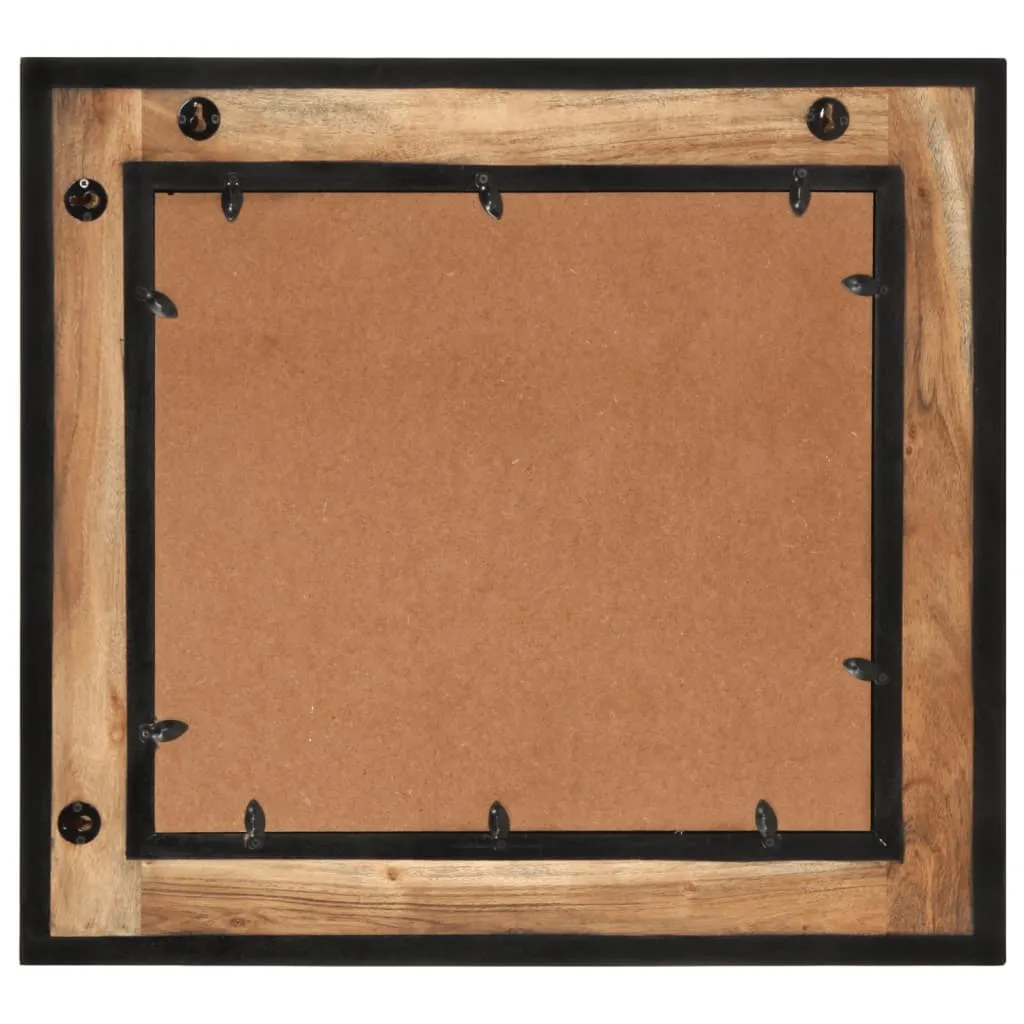 Miroir de salle de bain robuste en acacia massif résistant humidité