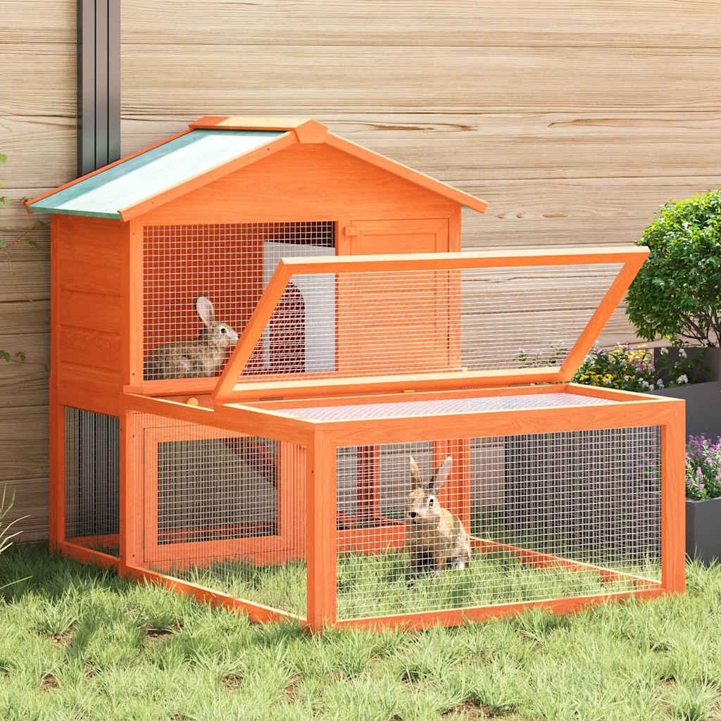 vidaXL Clapier en bois pour petits animaux/lapins Image du produit 