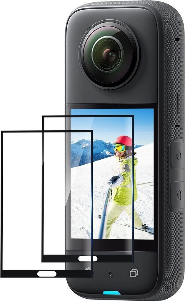 2er Pack Schutz Panzerfolie für Insta360 X3 9H Glas Schutzfolie Echtglas Folie