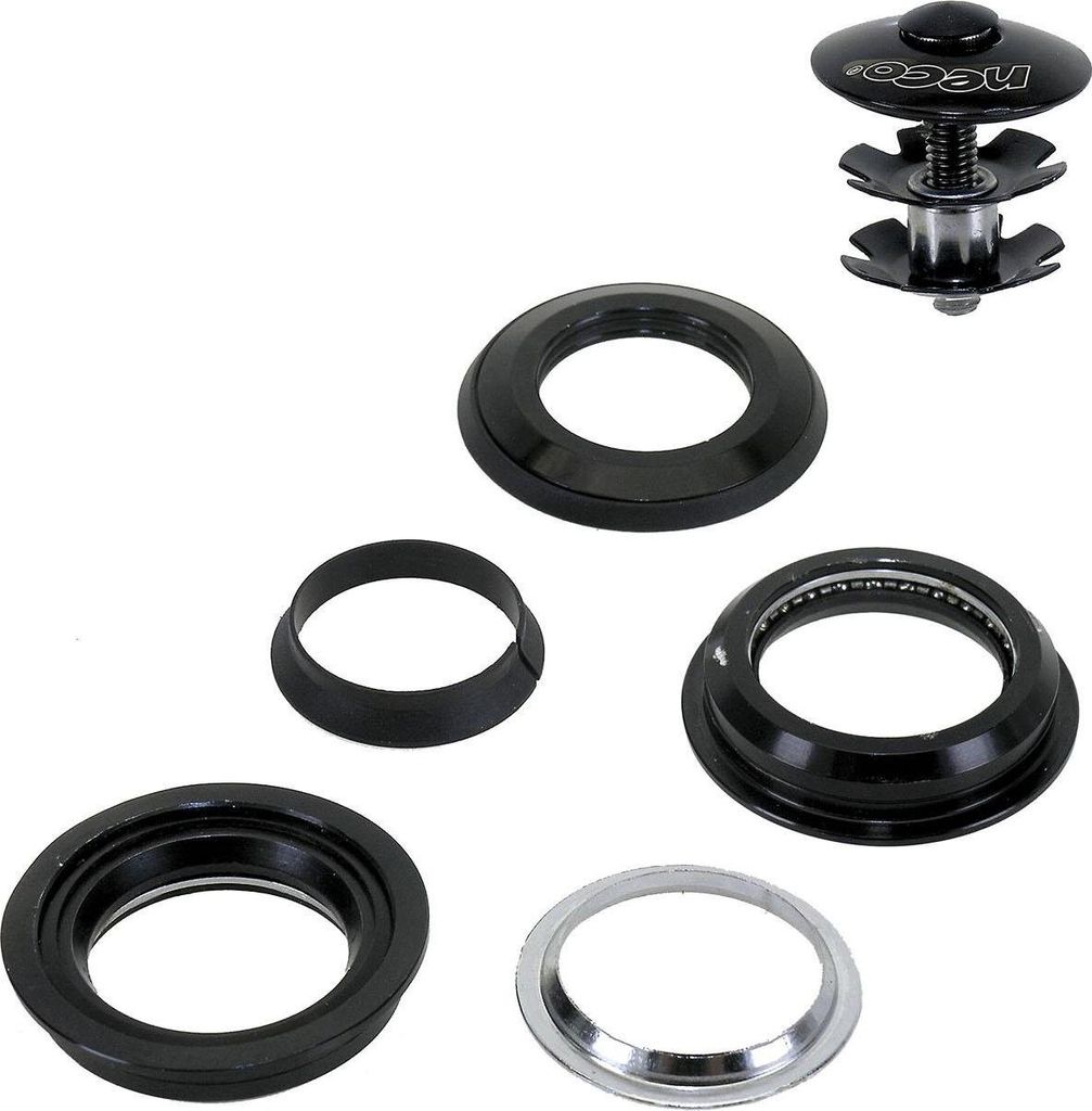 Steuersatz A Head 1.1/8" Aluminium/ Stahl/ Stahl semi cartridge 28.6 44.0 30.0 schwarz