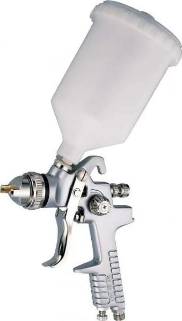 Pistolet peinture 1.4mm avec jet réglable et réservoir gravité robuste