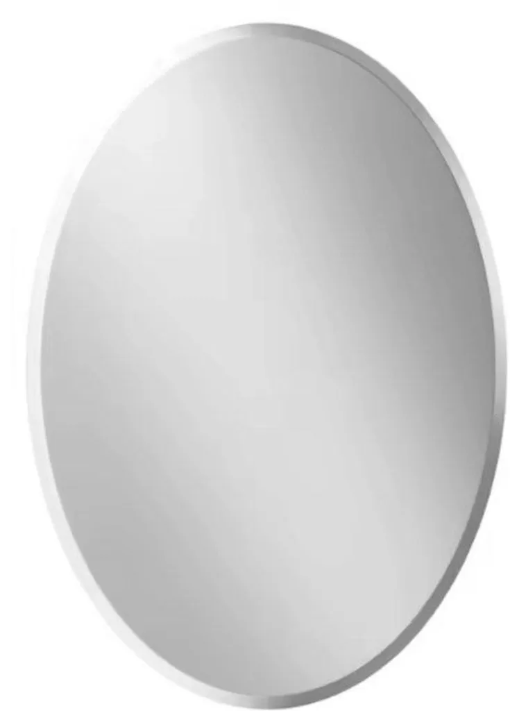 Miroir décoratif mural argenté 50x70 cm - Design Verre HD ovale Chic