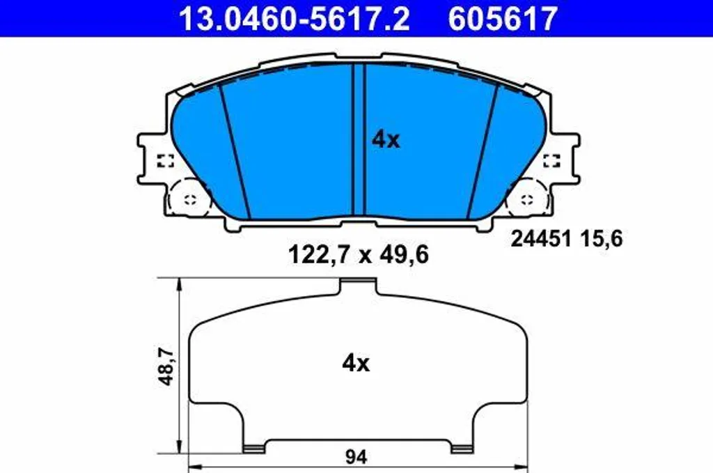 Stop aux Bruits de Freinage : Plaquettes ATE 13.0460-5617.2 Prius et CT