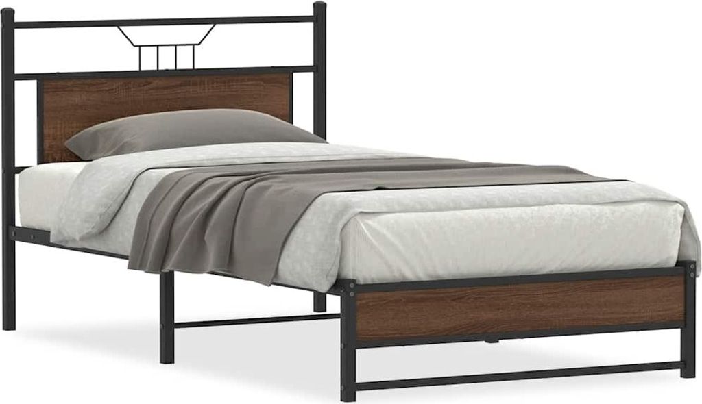 Bettgestell ohne Matratze Braun Eichen-Optik 107x203 cm, Klassische Betten DesignMöbel