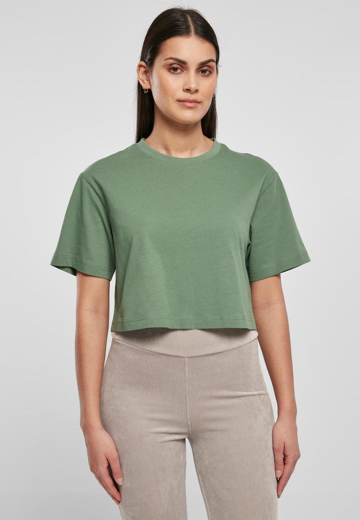 Urban Classics bauchfreies Damen-Top Osnee grün 4XL