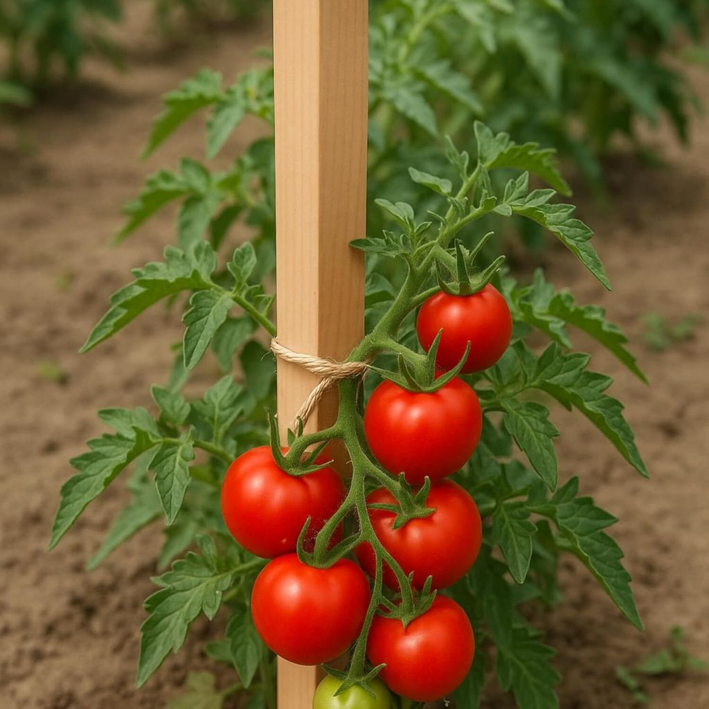 Holzpfähle Buchenholz Quadratisch 25 Stück - Längen 120 cm Holzpflöcke für Markierungen Spitze Tomatenstäbe Pflanzstäbe Tomaten Rankhilfe 25...