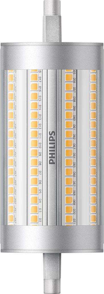 A studio shot of a Philips LED light bulb.
