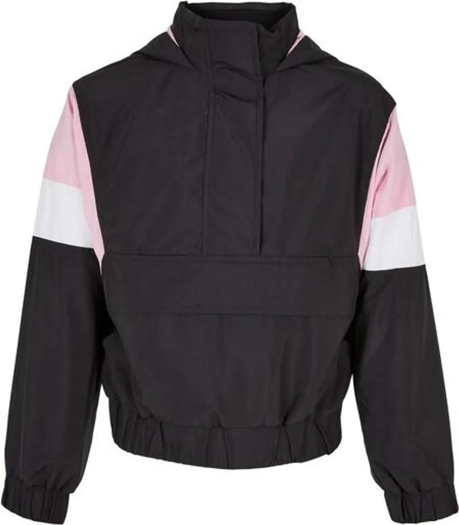 Veste légère fille en 3 couleurs Urban Classics Pull Over Rose et Noir