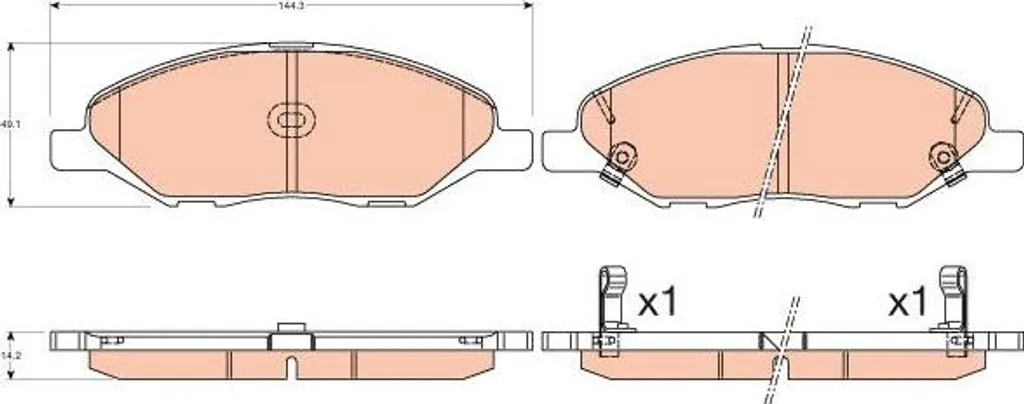 Plaquettes de frein TRW GDB3577 avec revêtement Cotec haute friction