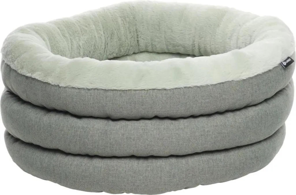 Panier pour animaux rond Valero en tissu gris anthracite taille M