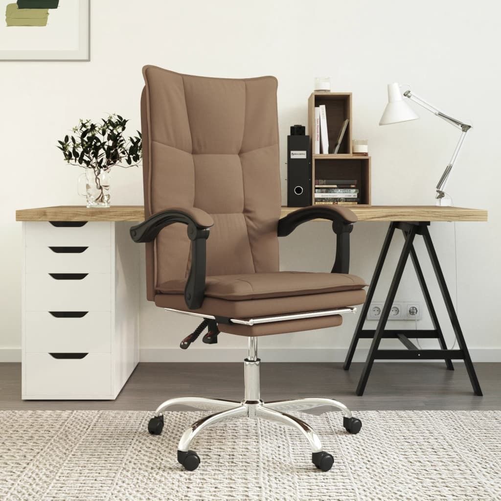 CLORIS Bürostuhl mit Liegefunktion Braun Stoff - Bürostühle 1829