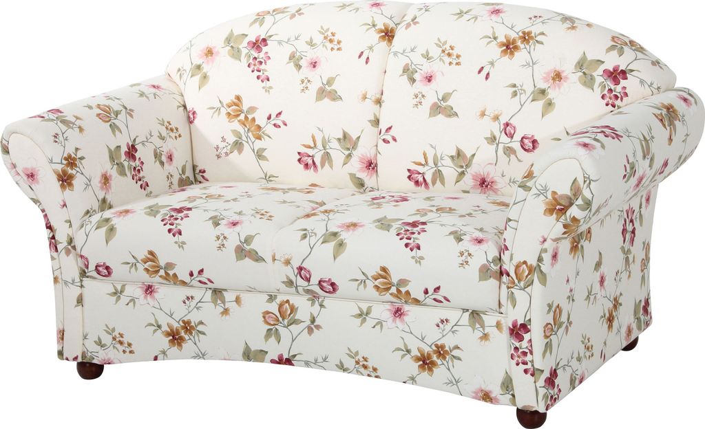 Max Winzer Sofa 2-Sitzer Corona - Flachgewebe weiß - Maße: 151 x 81 x 83 cm